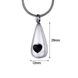 Maxbell Hanging Cremation Urn Necklace Keepsake Jewelry Rustproof for Bereavement