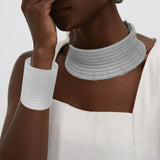 Maxbell African National Choker Bracelet Egypt Statement for Theme Party Girls Argent