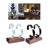 Maxbell Watch Display Stand Stable Shelf Bracelet Bangle Rack for Desk Shop Dresser Clear