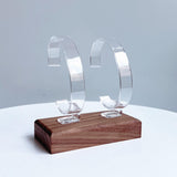 Maxbell Watch Display Stand Stable Shelf Bracelet Bangle Rack for Desk Shop Dresser Clear