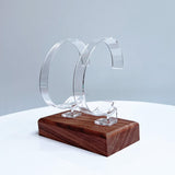 Maxbell Watch Display Stand Stable Shelf Bracelet Bangle Rack for Desk Shop Dresser Clear