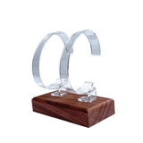 Maxbell Watch Display Stand Stable Shelf Bracelet Bangle Rack for Desk Shop Dresser Clear