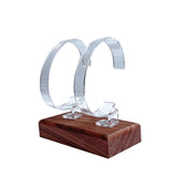 Maxbell Watch Display Stand Stable Shelf Bracelet Bangle Rack for Desk Shop Dresser Clear