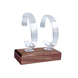 Maxbell Watch Display Stand Stable Shelf Bracelet Bangle Rack for Desk Shop Dresser Clear