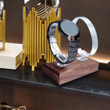 Maxbell Watch Display Stand Stable Shelf Bracelet Bangle Rack for Desk Shop Dresser Clear