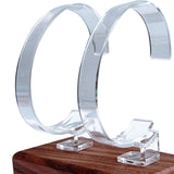Maxbell Watch Display Stand Stable Shelf Bracelet Bangle Rack for Desk Shop Dresser Clear