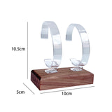 Maxbell Watch Display Stand Stable Shelf Bracelet Bangle Rack for Desk Shop Dresser Clear