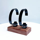 Maxbell Watch Display Stand Stable Shelf Bracelet Bangle Rack for Desk Shop Dresser Black