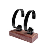 Maxbell Watch Display Stand Stable Shelf Bracelet Bangle Rack for Desk Shop Dresser Black