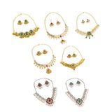 Maxbell Vintage Necklace Earring Set Gorgeous Trendy for Prom Anniversary Party Green Gem