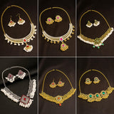 Maxbell Vintage Necklace Earring Set Gorgeous Trendy for Prom Anniversary Party Green Gem