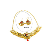 Maxbell Vintage Necklace Earring Set Gorgeous Trendy for Prom Anniversary Party Red Gem