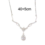Maxbell Elegant Charm Necklace Chain Oval Pendant for Anniversary Birthday Gift