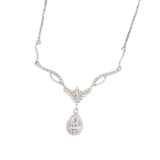 Maxbell Elegant Charm Necklace Chain Oval Pendant for Anniversary Birthday Gift