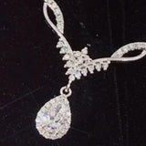 Maxbell Elegant Charm Necklace Chain Oval Pendant for Anniversary Birthday Gift