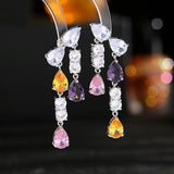 Maxbell Layered Necklaces Earring Set Beautiful Shiny Fashion for Party Summer Women