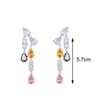 Maxbell 2Pcs Dangle Earrings Gorgeous Colorful for Valentine'S Day Vacation Dating