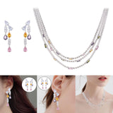 Maxbell 2Pcs Dangle Earrings Gorgeous Colorful for Valentine'S Day Vacation Dating