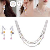 Maxbell 2Pcs Dangle Earrings Gorgeous Colorful for Valentine'S Day Vacation Dating