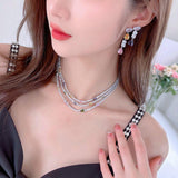 Maxbell 2Pcs Dangle Earrings Gorgeous Colorful for Valentine'S Day Vacation Dating