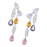 Maxbell 2Pcs Dangle Earrings Gorgeous Colorful for Valentine'S Day Vacation Dating