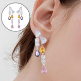 Maxbell 2Pcs Dangle Earrings Gorgeous Colorful for Valentine'S Day Vacation Dating