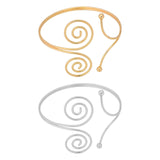 Maxbell Upper Arm Cuff Bracelet Bangle Armlet Armband for Nightclub Show Women Girls Aureate