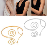 Maxbell Upper Arm Cuff Bracelet Bangle Armlet Armband for Nightclub Show Women Girls Aureate