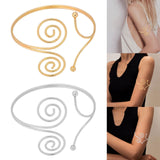 Maxbell Upper Arm Cuff Bracelet Bangle Armlet Armband for Nightclub Show Women Girls Aureate