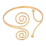 Maxbell Upper Arm Cuff Bracelet Bangle Armlet Armband for Nightclub Show Women Girls Aureate