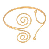 Maxbell Upper Arm Cuff Bracelet Bangle Armlet Armband for Nightclub Show Women Girls Aureate