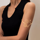 Maxbell Upper Arm Cuff Bracelet Bangle Armlet Armband for Nightclub Show Women Girls Aureate