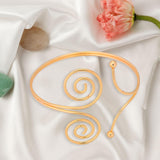 Maxbell Upper Arm Cuff Bracelet Bangle Armlet Armband for Nightclub Show Women Girls Aureate