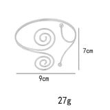 Maxbell Upper Arm Cuff Bracelet Bangle Armlet Armband for Nightclub Show Women Girls Argent