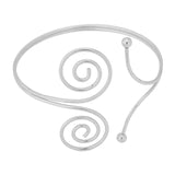 Maxbell Upper Arm Cuff Bracelet Bangle Armlet Armband for Nightclub Show Women Girls Argent