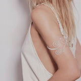 Maxbell Upper Arm Cuff Bracelet Bangle Armlet Armband for Nightclub Show Women Girls Argent