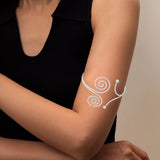 Maxbell Upper Arm Cuff Bracelet Bangle Armlet Armband for Nightclub Show Women Girls Argent