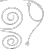 Maxbell Upper Arm Cuff Bracelet Bangle Armlet Armband for Nightclub Show Women Girls Argent