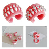 Maxbell Teeth Gums Opening Ring Costume Accessories Jewelry Creative Fashion for Men Gums