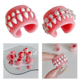 Maxbell Teeth Gums Opening Ring Costume Accessories Jewelry Creative Fashion for Men Gums