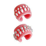 Maxbell Teeth Gums Opening Ring Costume Accessories Jewelry Creative Fashion for Men Gums