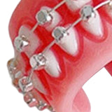 Maxbell Teeth Gums Opening Ring Costume Accessories Jewelry Creative Fashion for Men Gums with braces