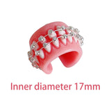 Maxbell Teeth Gums Opening Ring Costume Accessories Jewelry Creative Fashion for Men Gums with braces