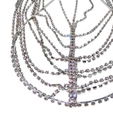 Maxbell Rhinestone Headband Jewelry Chain Fashion for Fashion Show Halloween Prom