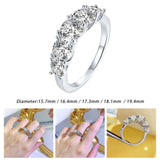 Maxbell Zircon Ring for Women Elegant Fashion Classical for Anniversary Bride Girls 5