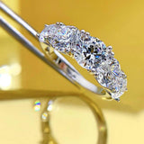 Maxbell Zircon Ring for Women Elegant Fashion Classical for Anniversary Bride Girls 5