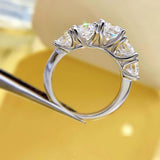 Maxbell Zircon Ring for Women Elegant Fashion Classical for Anniversary Bride Girls 7