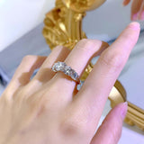 Maxbell Zircon Ring for Women Elegant Fashion Classical for Anniversary Bride Girls 9