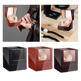 Maxbell Watch Winder Box Wood Watch Box Silent Operation Clear Acrylic Cover for Men A