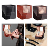 Maxbell Watch Winder Box Wood Watch Box Silent Operation Clear Acrylic Cover for Men A
